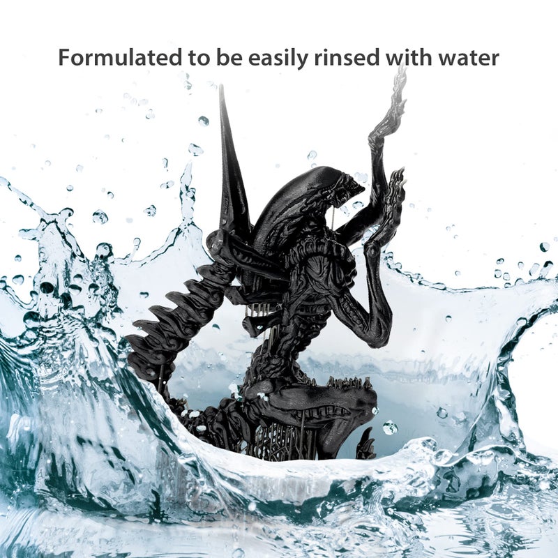 phrozen 3D Printer Water-Washable Rapid Black Resin, 405nm LCD UV-Curing Photopolymer Resin for High Precision Printing, Low Odor, Non-Brittle, Easy to Clean and Cure (1KG) - Image 5